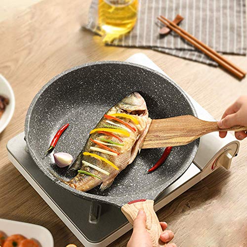 Wooden Cooking Utensils, 5 Pcs Natural Acacia Teak Kitchen Utensil Set Heat Resistant Non Stick