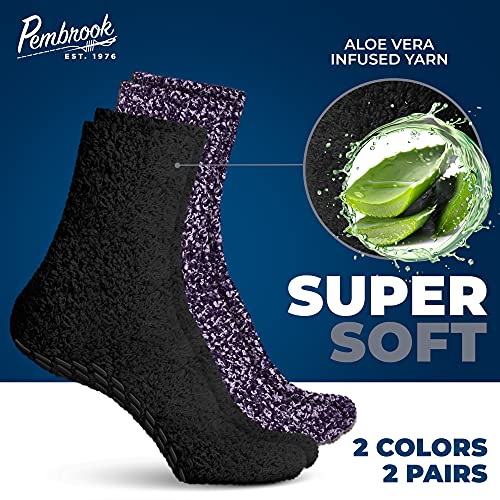 Moisturizing Spa Socks with Aloe & Lavender 2Pairs Fuzzy Gel