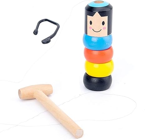 Amazon だるま落とし おもちゃ 小さな木製の男 魔法の小道具 子供用知育玩具 ストレス解消 面白い 玩具 自動組み立ておもちゃ おもちゃ雑貨 おもちゃ
