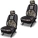 Realtree Outfitters Brand Camo Logo Infinity Camouflage Version 2.0 Auto Car Truck SUV Vehicle Universal-Fit Safe Seam Seat Airbag Compatible Low Back Bucket Seat Cover with Head Rest Cover - Pair