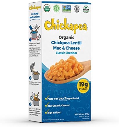 Chickapea Organic Chickpea Lentil Mac &amp; Cheese 170g ea (6 Pack)