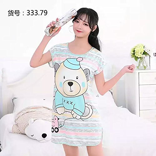 icw women's cotton nighties (multicolour, free size) - pack of 2