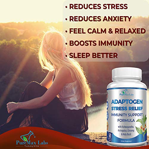 Adaptogen Stress Relief Immune Support Formula, 60 Capsules, Adrenal