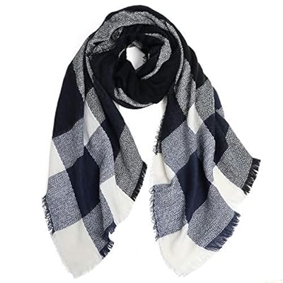 Womens Plaid Blanket Fall Winter Scarf Chunky Thick Large Tartan Shawl Wrap Womens Plaid Blanket Fall Winter Scarf Chunky Thick Large Tartan Shawl Wrap