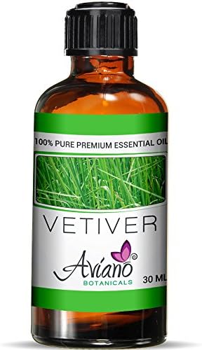 Vetiver Essential Oil - 100% Pure Blue Diamond Therapeutic Grade by Aviano Botanicals (30 ml)