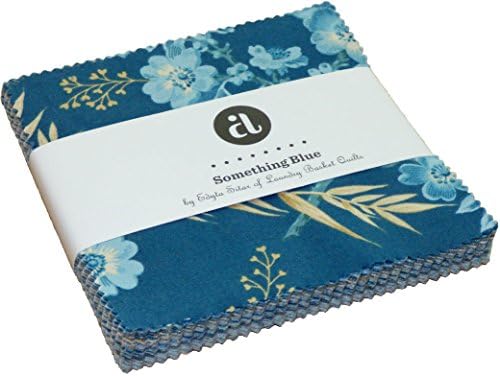 Something Blue Andover Charm Squares 42-5" precut Fabric Quilt Squares by Laundry Basket Quilts