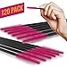 Nylea 120 Pack Disposable Eyelash Applicator Wands - Curler Brush Set - Mascara Eyebrow Spoolers - Comb Wands Spoolies Brushes