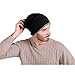 Tirain Men's Stylish Slouchy Knit Beanie Hats Fleece Lined Skull Ski Caps (One Size, Black)