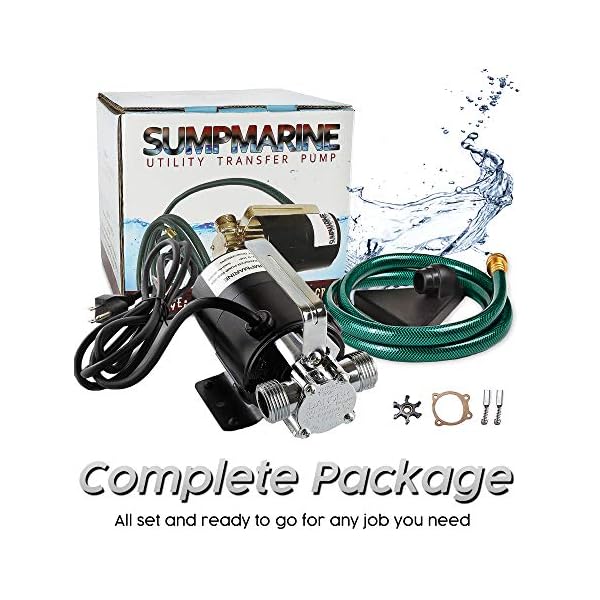 SumpMarine Water Transfer Pump, 115V 330 Gallon Per Hour Portable