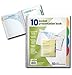 Better Office Products 10 Pocket Poly Presentation Folder with tabs, 2 Count