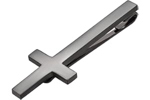 Asienice Unique Cross Tie Clips for Men Black Silver Gold Personalized Tie Clip Suitable for Regular Ties Classic And Minimalist Copper Tie Bar Box
