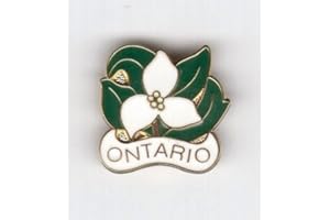 Trillium Flower with Word Ontario Lapel Pin Badge. New