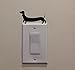 YINGKAI Cute Long Weiner Dog Dachshund on Light Switch Decal Vinyl Wall Decal Sticker Art Living Room Carving Wall Decal Sticker for Kids Room Home Window Decoration