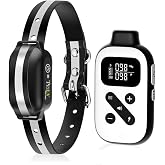 PetJoy Shock Collar for Large Dogs, Bark Collar with Remote, Bark and Training Collar 2 in 1, Auto Bark Collar - Shock, Vibration, Beep and Auto Mode (Level 1-5), Remote Range 2800 Ft