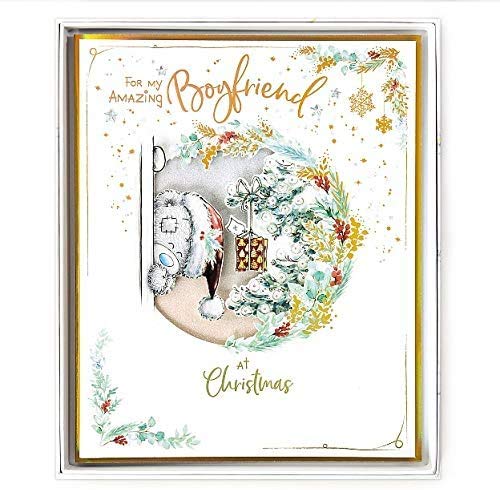 Me To You Bear Amazing Boyfriend Handmade Boxed Christmas Card