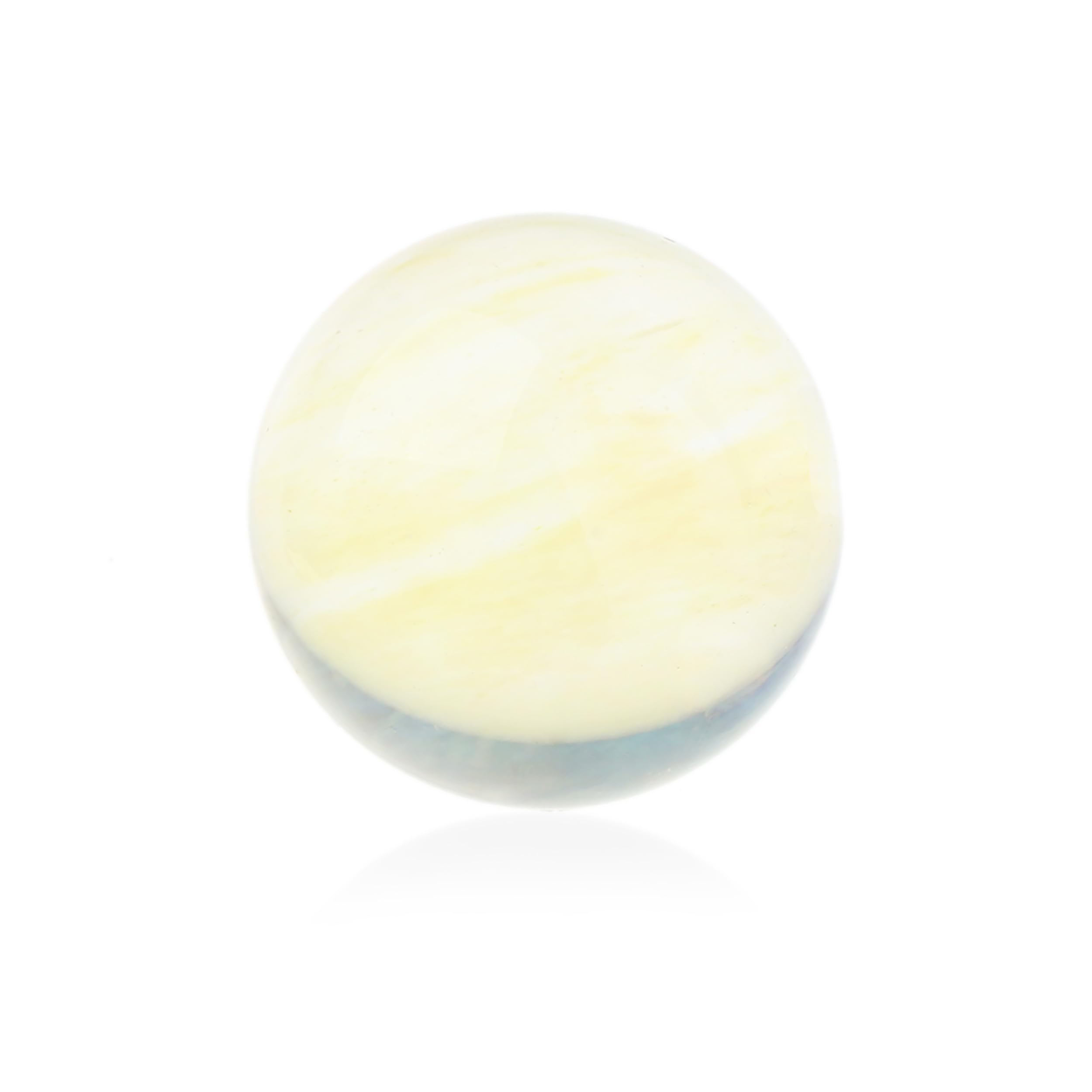 NKlaus Crystal Stone Opalite Yellow Synthetic Glass Ball Shape Approx. 30 mm Mystic Decorative Stone 14902