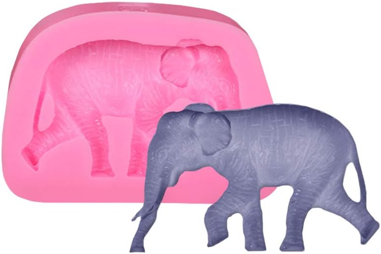 Beiersi Elephant Silicone Cake Fondant Mould Chocolate Craft DIY Mold Cake Decoration Icing Sugarcraft Mold Baking Tool
