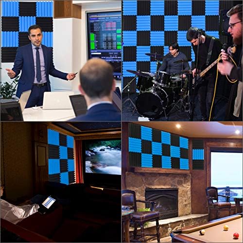 Acoustic foam panels for soundproofing.