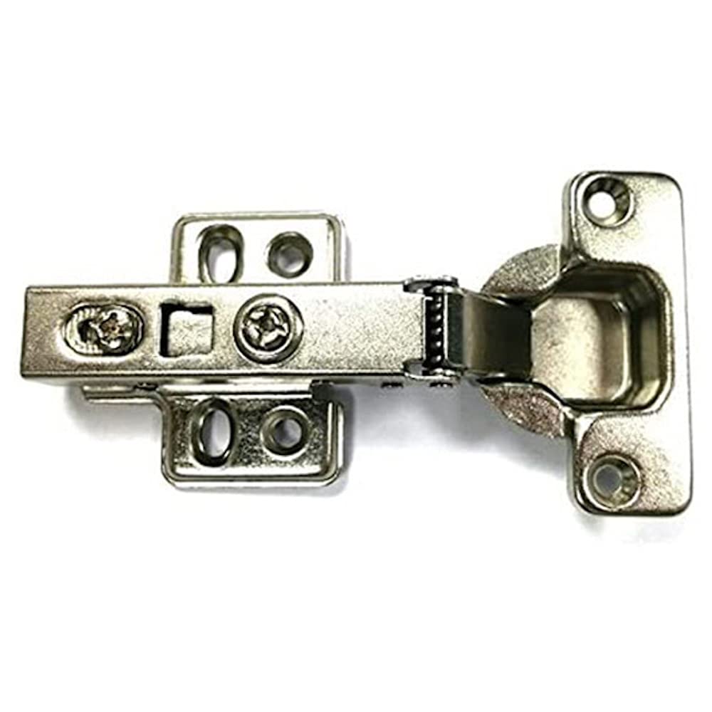 Merriway BH07374 (20 Pcs) Soft Closing Slide-On Kitchen Cabinet Wardrobe Hinges, Zinc Plated, Full Overlay 35mm 105 Degree - Pack of 20 Pieces