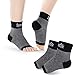 SpemOk Plantar Fasciitis Socks 2 Pairs - Ankle Brace Compression Support Foot Sleeves for Planter Fasciitis, Arch Support, Pain Relief - Open Toe (Black, Large)