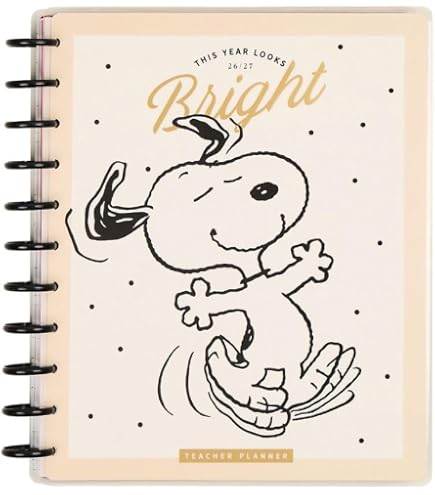 ハッピープランナー　ピーナッツ 12ヶ月 2026年7月はじまり Amazon.com : Happy Planner Peanuts Disc-Bound 12-Month Academic