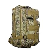 Z ZTDM 25L Outdoor Tactical Molle Backpack Military Rucksacks for Camping Hiking Trekking Waterproof for KIDS or TEENAGERS (Camo)
