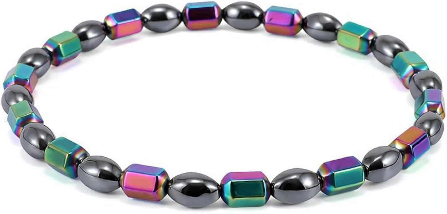 YUSHEN8 Anklet Hematite Stone Ankle Bracelet Health Care