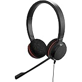 Jabra Evolve 20 Wired Headset (2025 Edition) - Dual-Ear Set for Office and Work from Home - Call Control - All Platforms - USB-C/A Connectivity - Black