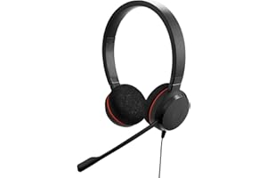 Jabra Evolve 20 Wired Headset (2025 Edition) - Dual-Ear Wired Headset for Office and Work from Home - Call Control - Certifie