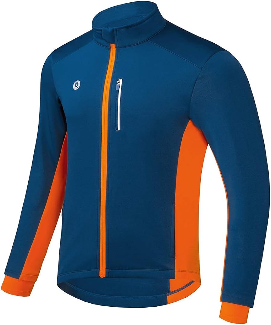 Przewalski Cycling Bike Jackets for Men Winter Thermal Running Jacket Windproof Breathable Reflective Softshell Windbreaker : Clothing