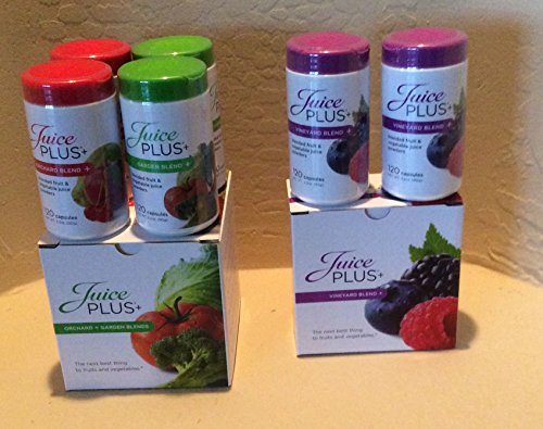 JUICE PLUS * 4 MONTH SUPPLY * GARDEN, ORCHARD & VINEYARD BLEND * 2 BOTTLES OF EACH