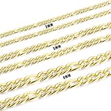 Besteel Jewelry 3-9mm Stainless Steel Figaro Chain Necklace for Men and Women 18-36 Inch