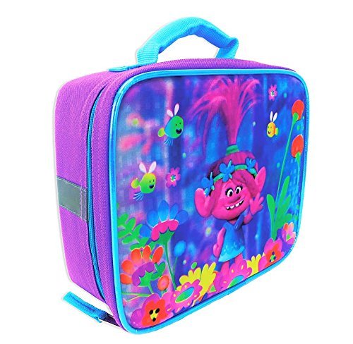 TROLLS PRINCESS POPPY DREAMWORKS Girls Insulated Lead-Free Lunch Tote Box
