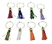 Tassel Wine Charms - Graduation Wine Glass Charms - Set of 8 Unique Tassels - Colorful Drink Markers, Wine Glass Tag Charms, Unique Wine Lover Graduation Gift - Book Club Wine Glass Identifiers