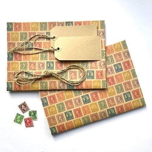 Postage Stamp Wrapping Paper Gift Set