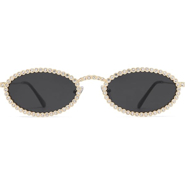 Amazon.com: Naimo Sparkling Rhinestone Half Frame Eyeglasses  display picture 1