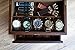 Caddy Bay Collection Vintage Wood Clear Glass Top Watch Box Display Storage Case Chest Holds 20+ Watches With Adjustable Soft Pillows and Deep Slots for Larger Watches