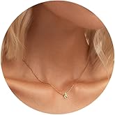 Ovian Gold Initial Necklace for Women 18K Gold Plated Stainless Steel Dainty Small Letters Necklaces Delicate Personalized Monogram Name Necklace
