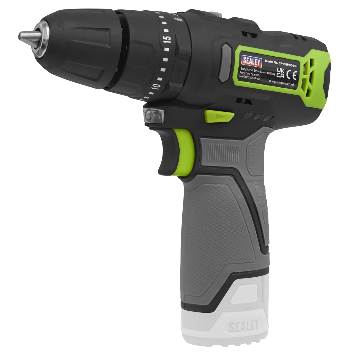 Sealey Cordless Combi Drill Ø10mm 10.8V SV10.8 Series - Body Only - CP108VDDBO