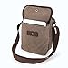 Zicac Men's Small Canvas Shoulder Bag Briefcase Messenger Bags Satchel (Coffee)