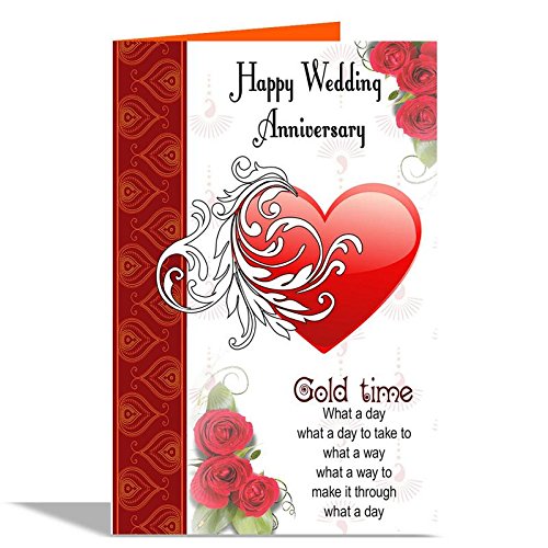 Happy Wedding Anniversary Greeting Card Amazon In Office Products