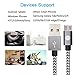 SGIN Micro USB Cable,3-Pack 3ft Nylon Braided Charging Cord - Extra Long USB 2.0 Sync and Charge for Android Devices, Samsung Galaxy, Sony, Motorola Nokia,and More(D Grey White)