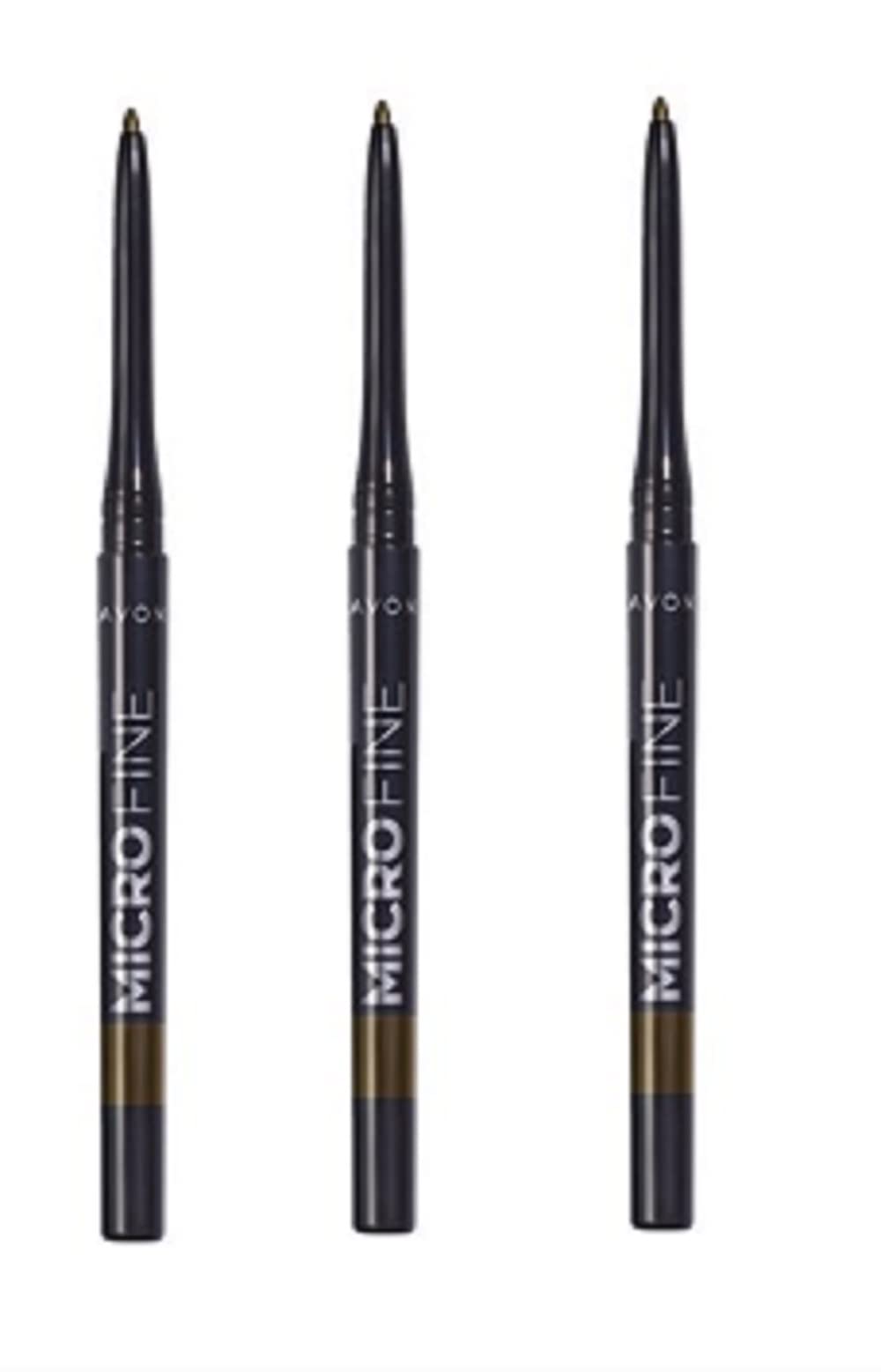 Pack of 3 Micro Fine Brow retractable pencil BRUNETTE replaces Glimmerstick for Brows, no need to sharpen by Avon.