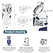 Portable Inhaler Machine Mini Handheld Steam Compressor Humidifier Travel Vaporizer Cool Mist Kits Adults & Kids with 4 Replace Masks(Blue)