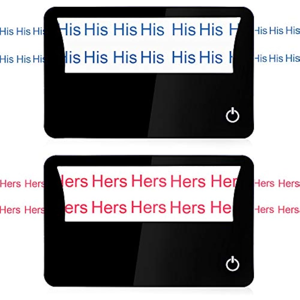 4 Pieces Credit Card Magnifier With LED Light Reading Size Magnifiers