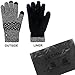 LETHMIK Wool Lined Knit Gloves Warm Winter Mens 3 Touchscreen Fingers for SmartPhones Black