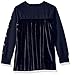 Hello Kitty Girls' Sweatshirt with Glitter Artwork and Pleated Velvet