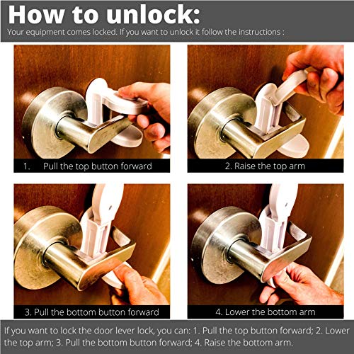 We-Guard-Child-Proof-Door-Lever-Lock--New-Upgraded-Design-Set-of-2-Adjustable-3M-Adhesive-Easy-to-Install-Handles-Lock-Your-Privacy-and-The-Safety-of-Your-Baby-Kids-and-Pets-Matter