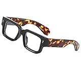 Teumire Thick Square Frame Glasses for Women Men