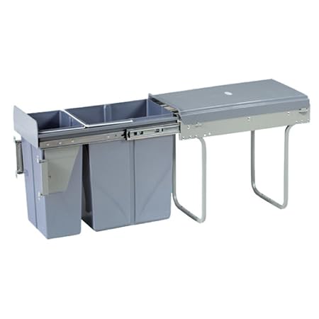 Hilbri 30 Litre Kitchen Cupboard Pull Out Waste Bin To Suit 300mm